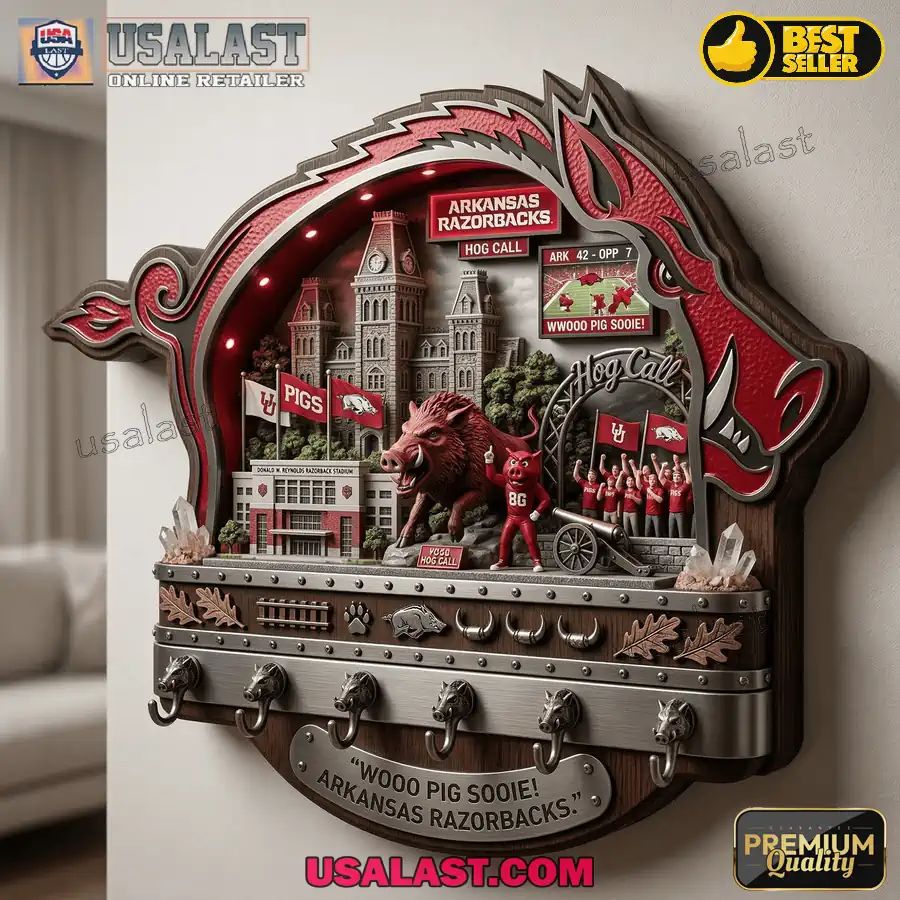 Arkansas Razorbacks Premium Wall Key Holder