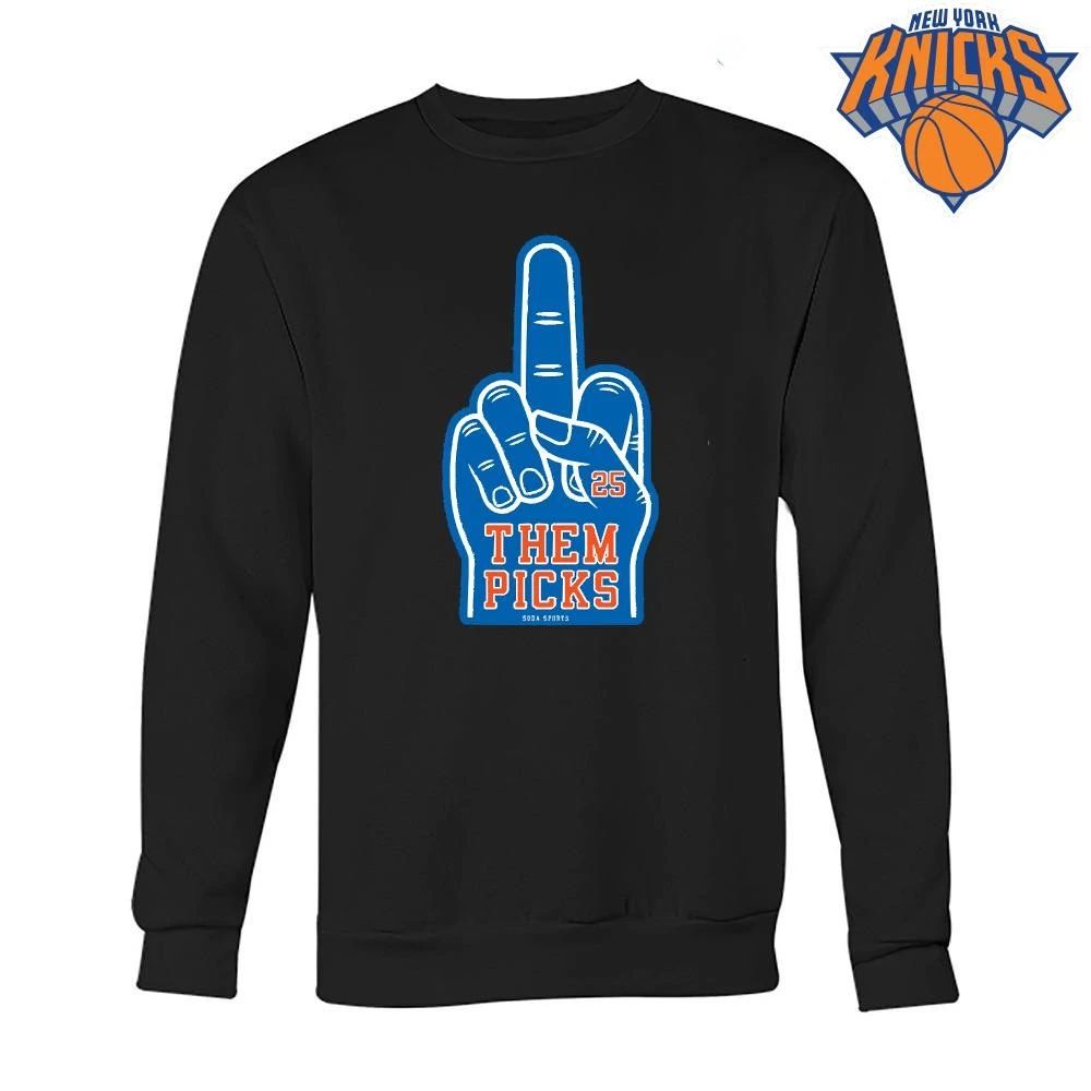 New York Knicks Champions NBA 2026 Foam Finger Fuck Them Picks Meme Tee Shirt