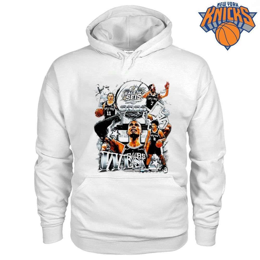 San Antonio Spurs Race for Seis 2026 Western Conference Basketball Shirt