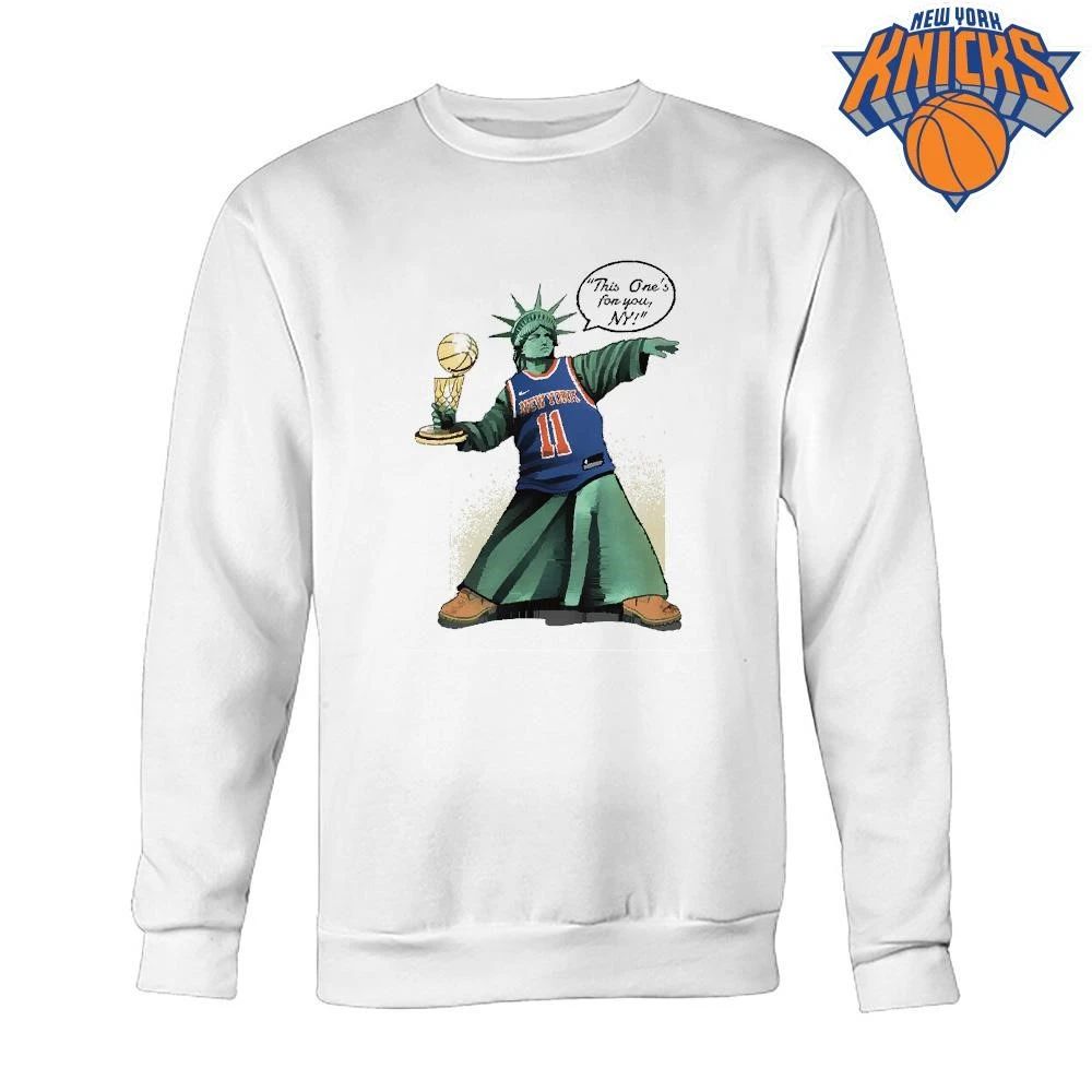 New York Knicks Champions NBA 2026 Statue of Liberty Larry O’Brien Trophy Shirt