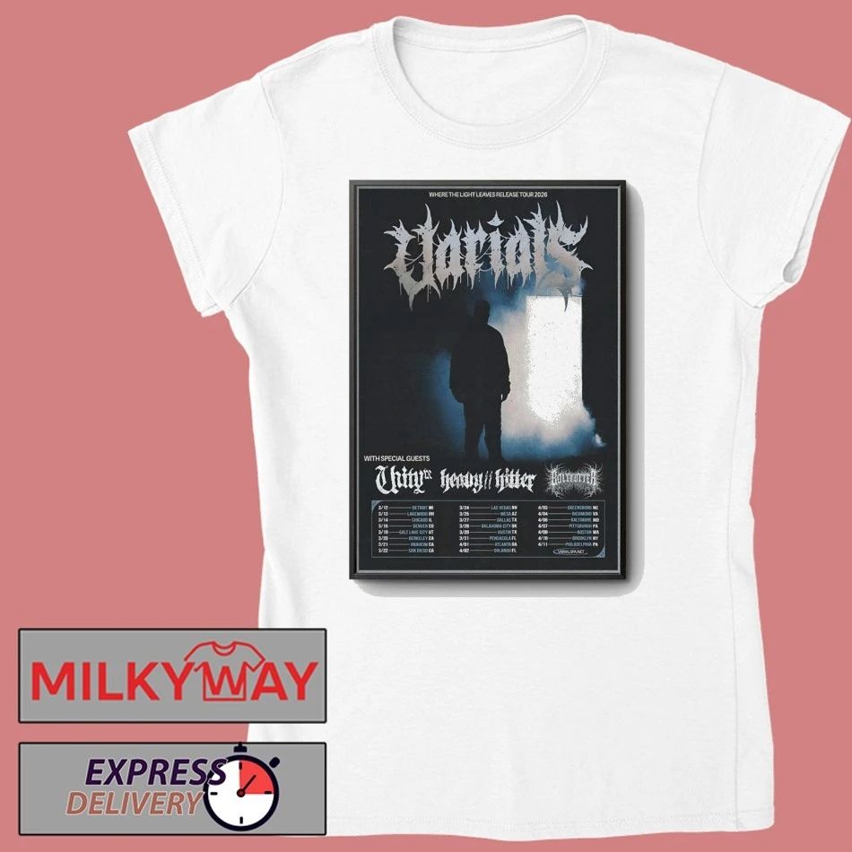VARIALS Where The Light Leaves Release Tour 26 Poster shirt