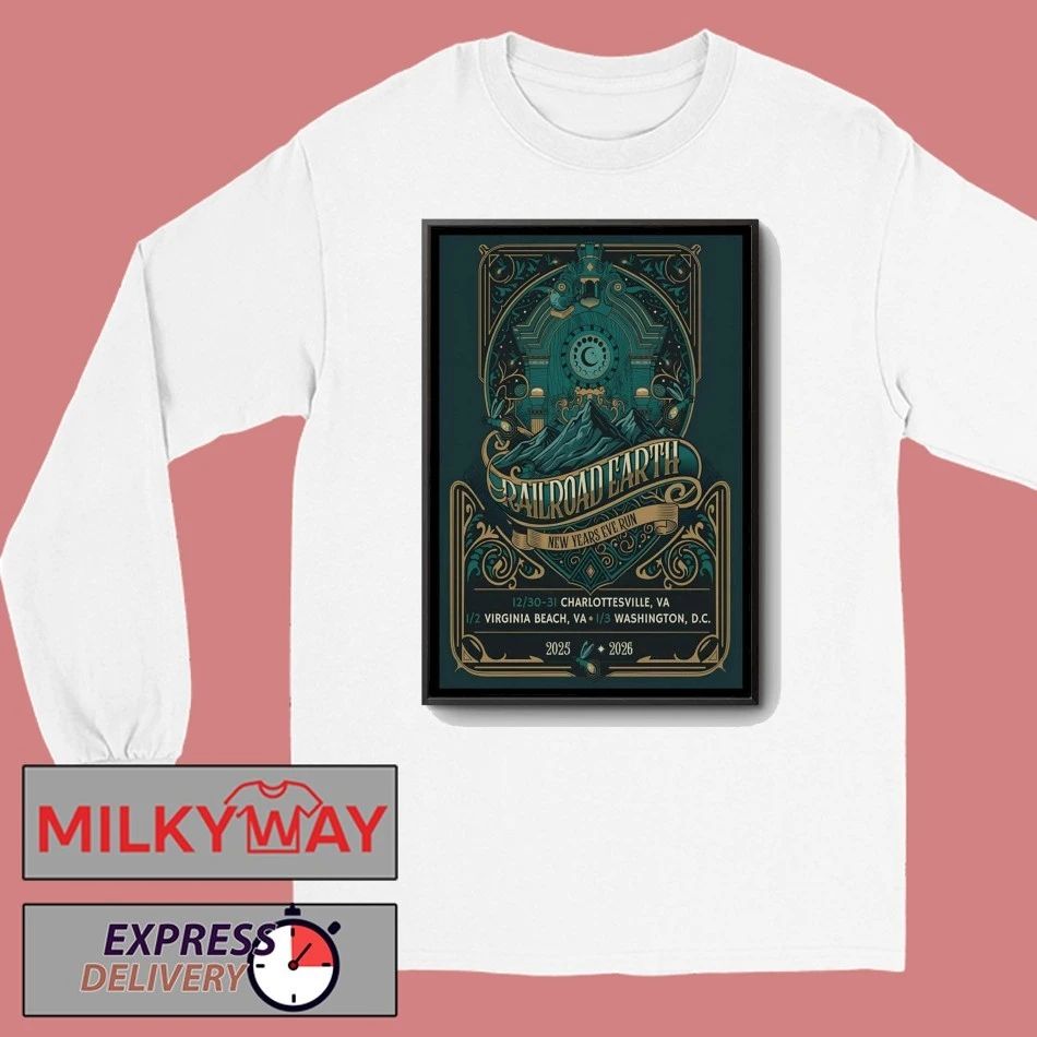 Railroad Earth Charlottesville NYE Dec 30-31 2025 Poster shirt