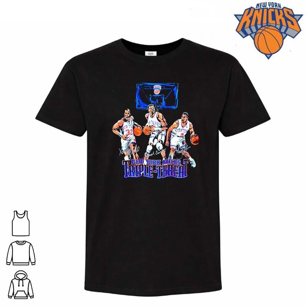 New York Knicks Triple Threat NBA Finals 2026 Vintage Graphic Bootleg Retro Basketball Shirt