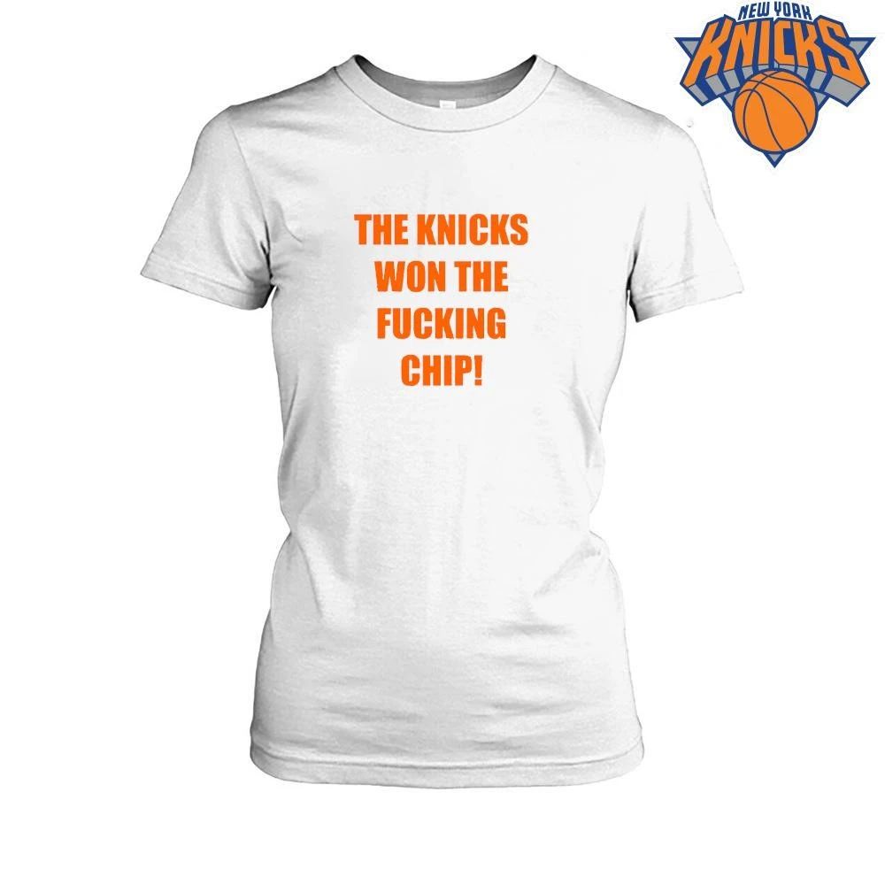 The Knicks Won The Fucking Chip Bold Text Typography New York Knicks Champions NBA 2026 shirt
