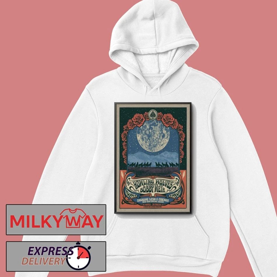 Howling Wolves Bobby Weir San Francisco CA 1 17 2026 Poster shirt