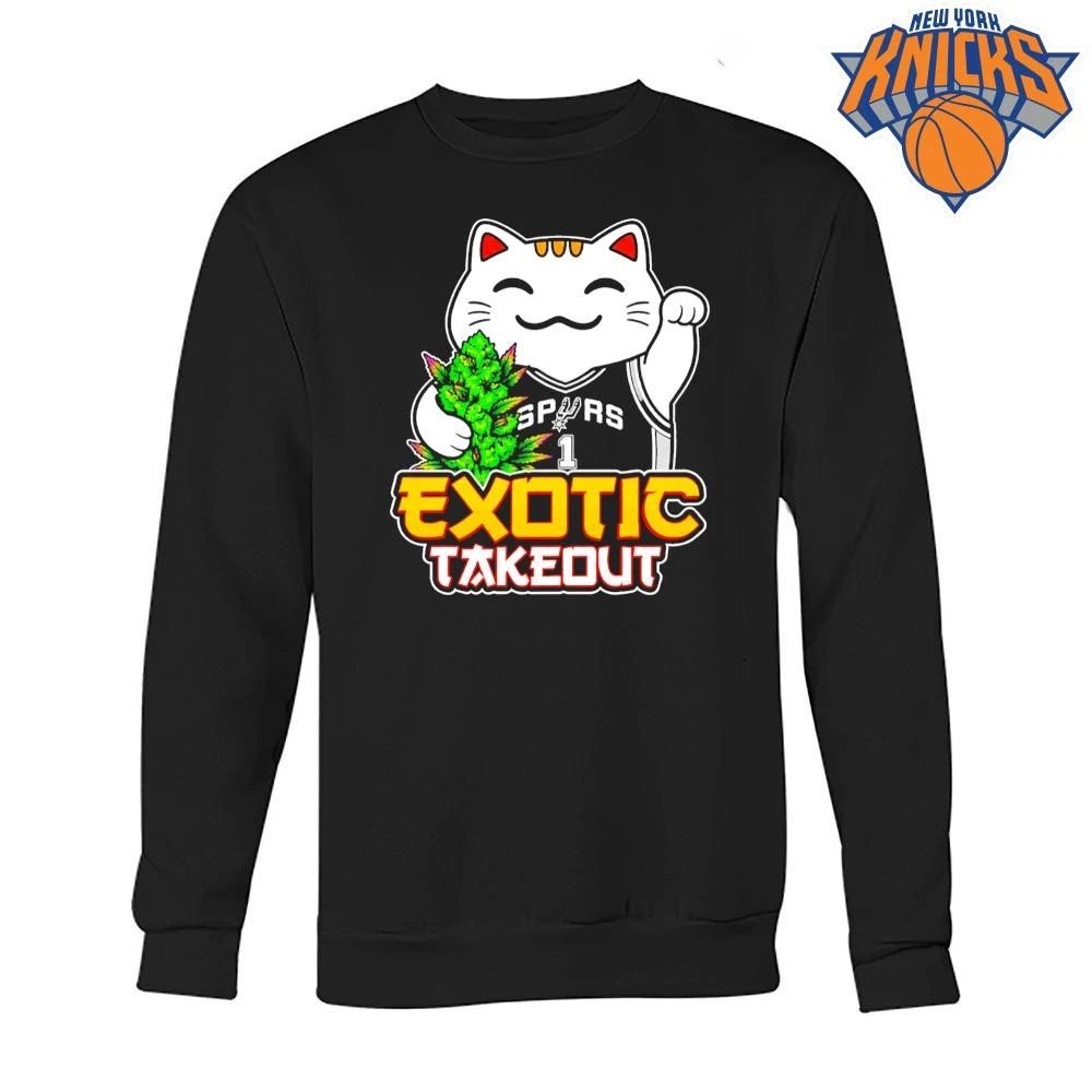 San Antonio Spurs Victor Wembanyama Exotic Takeout Lucky Cat Weed Graphic NBA Finals 2026 Shirt
