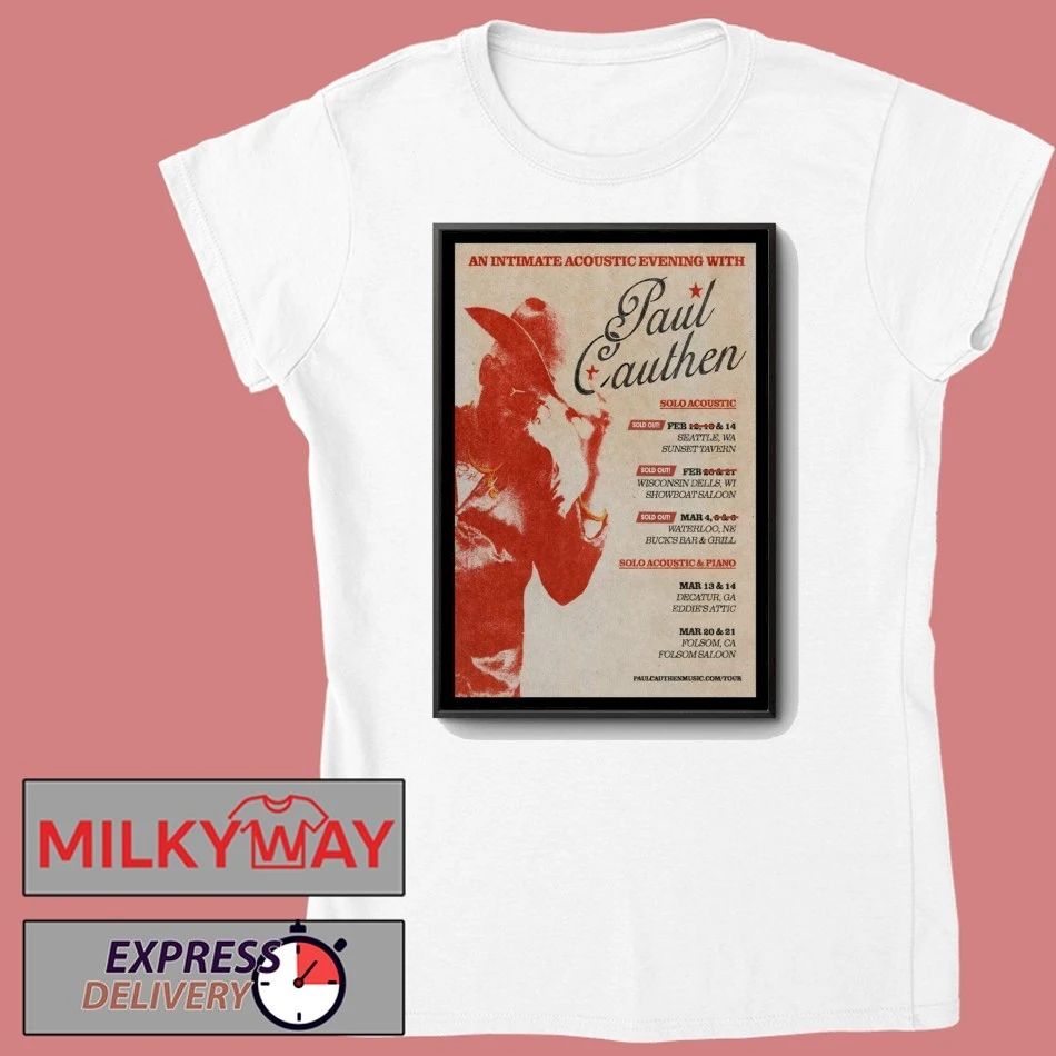 Paul Cauthen Poster Solo Acoustic Tour 26 shirt