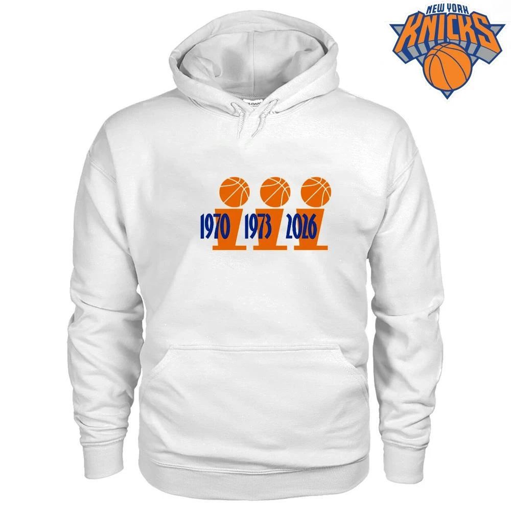 New York Knicks Three Championship Trophies 1970 1973 NBA Finals 2026 Shirt