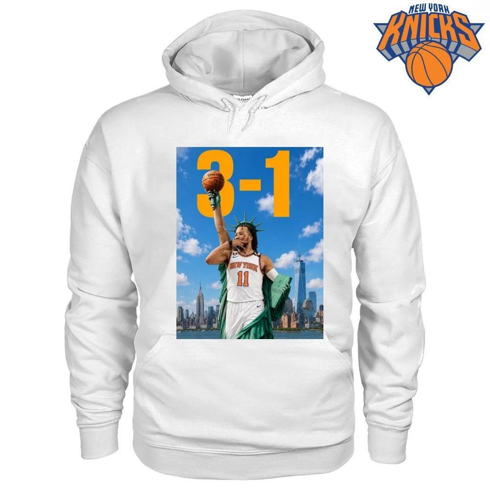 Jalen Brunson Statue Of Liberty Three One Lead New York Knicks Basketball Fan 2026 NBA Finals Shirt