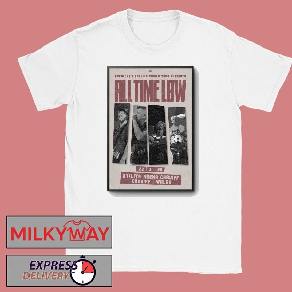 All Time Low Jan 22 2026 Utilita Arena Cardiff Wales Poster shirt