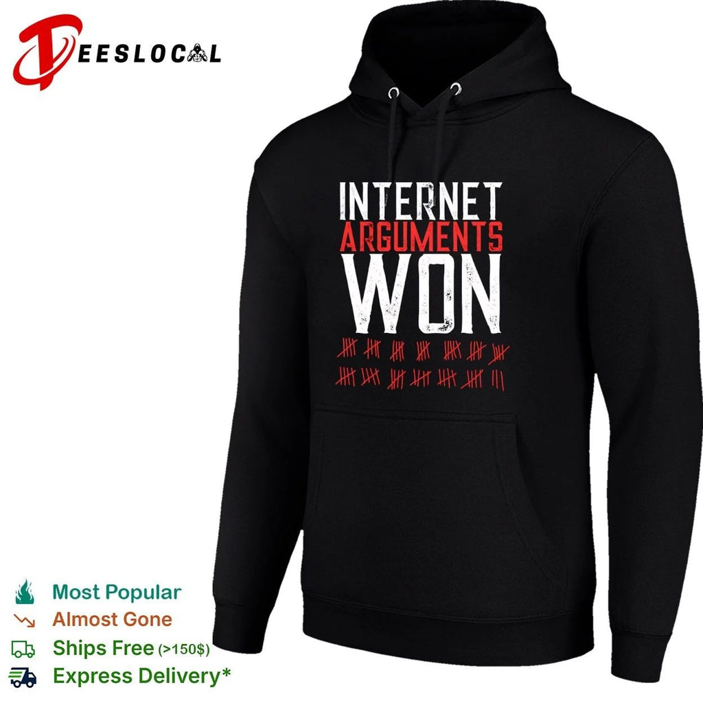 Internet Arguments Won Tally Marks online debate T-shirt