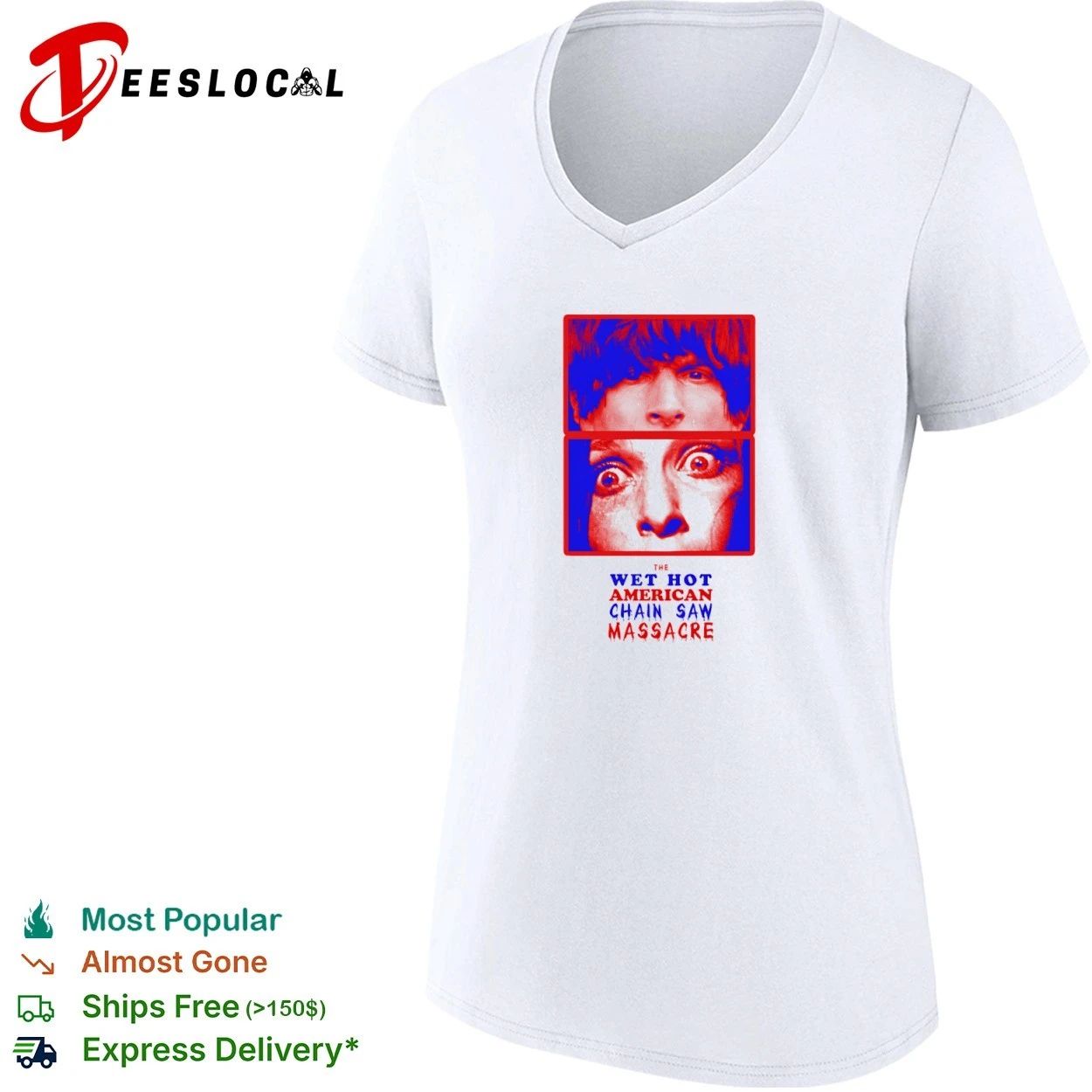 The Wet Hot American Chain Saw Massacre face T-shirt