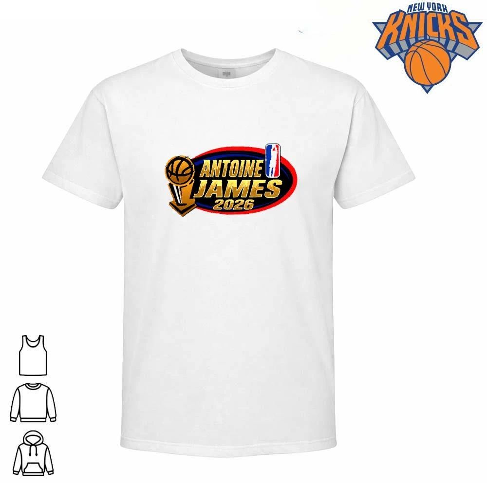 New York Knicks Champions NBA 2026 Antoine James MVP Larry O Brien Trophy Shirt