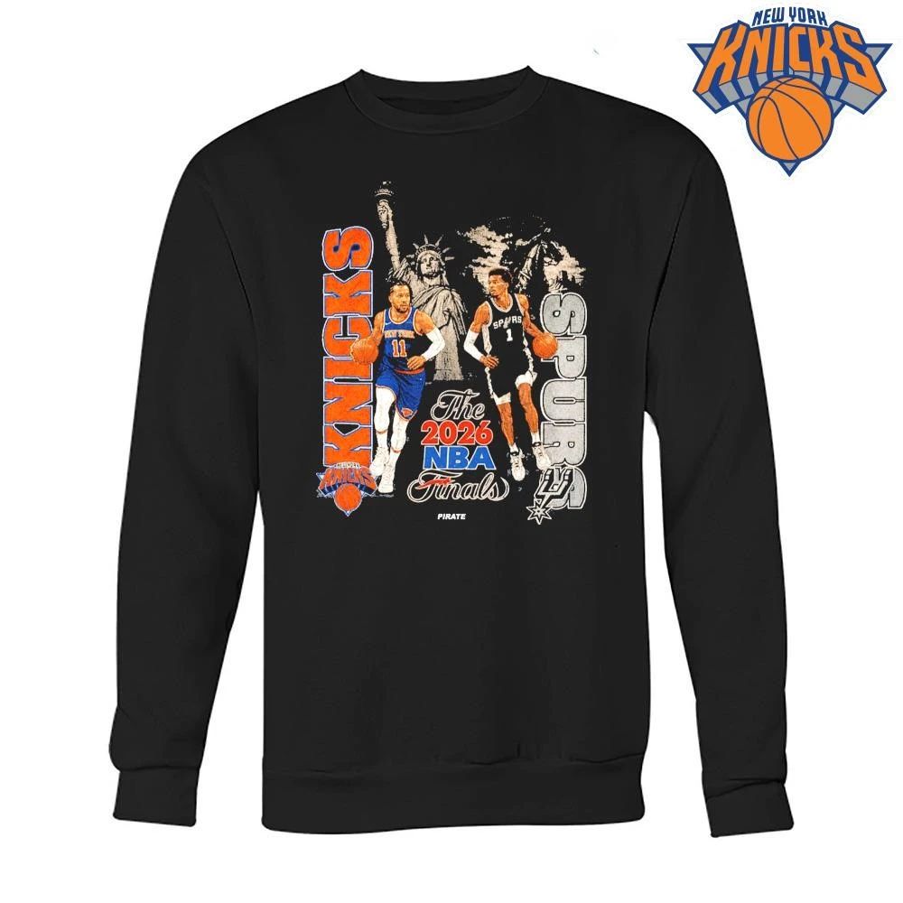 New York Knicks Jalen Brunson vs San Antonio Spurs Victor Wembanyama Vintage Graphic NBA Finals 2026 Shirt