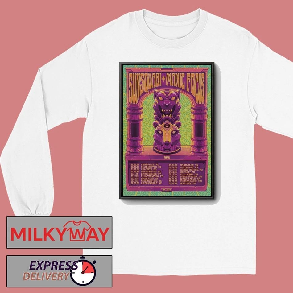 Sunsquabi And Manic Focus Spring Tour 26 Poster shirt