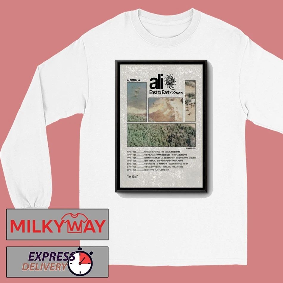 Ali Australia 2026 Tour East To East Poster shirt