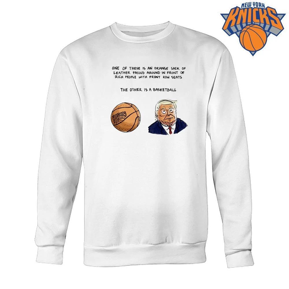 Donald Trump Funny Political Satire New York Knicks Basketball Caricature Meme NBA Finals 2026 Shirt