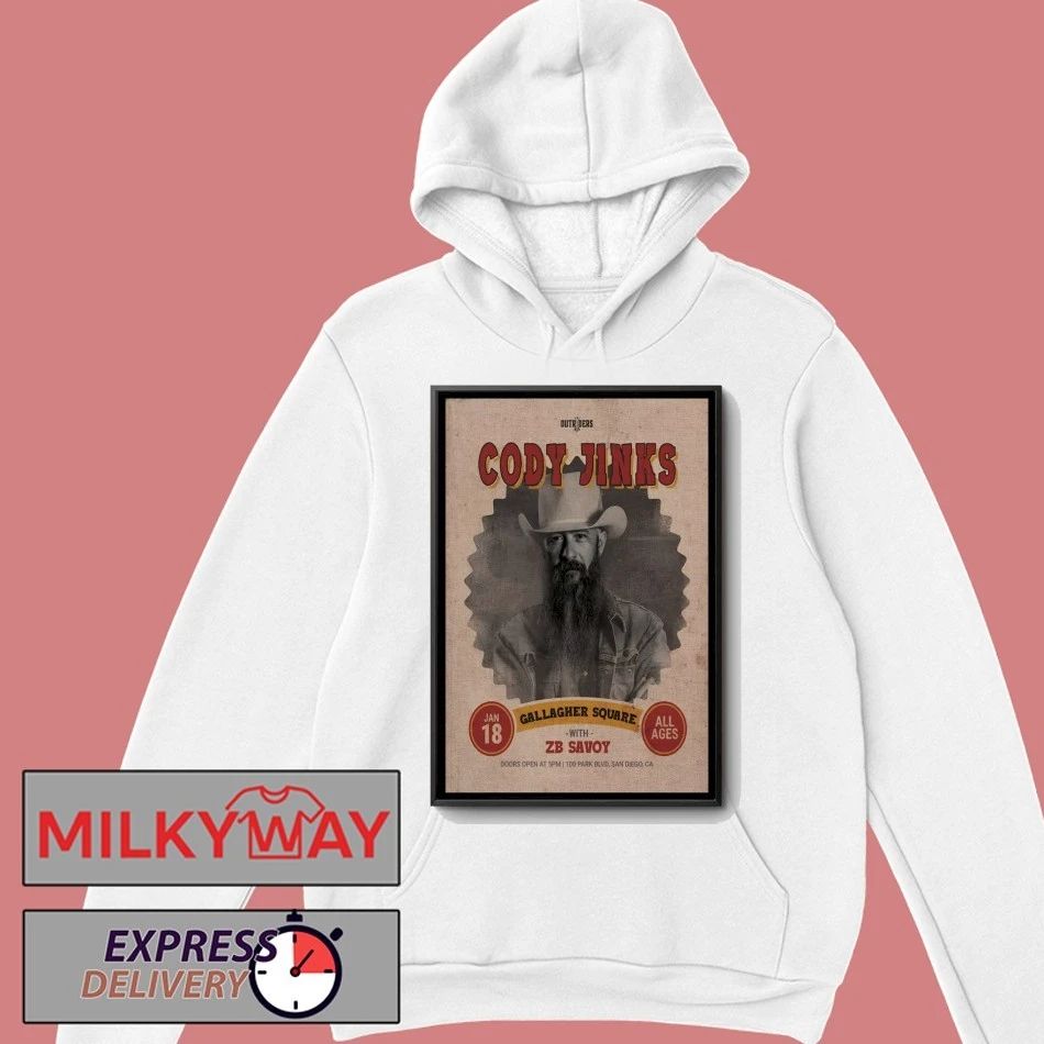 Cody Jinks San Diego CA 1.18.2026 Poster shirt