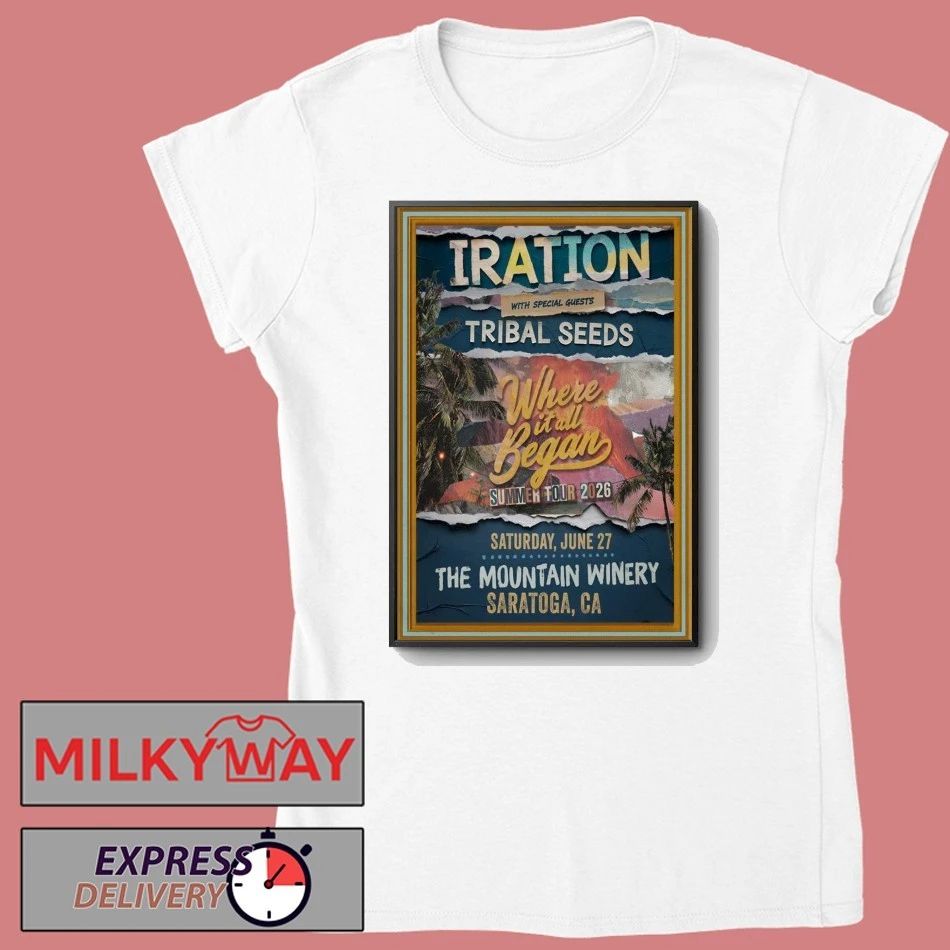 Iration Mountain Winery Saratoga CA Jun 27 2026 Poster shirt