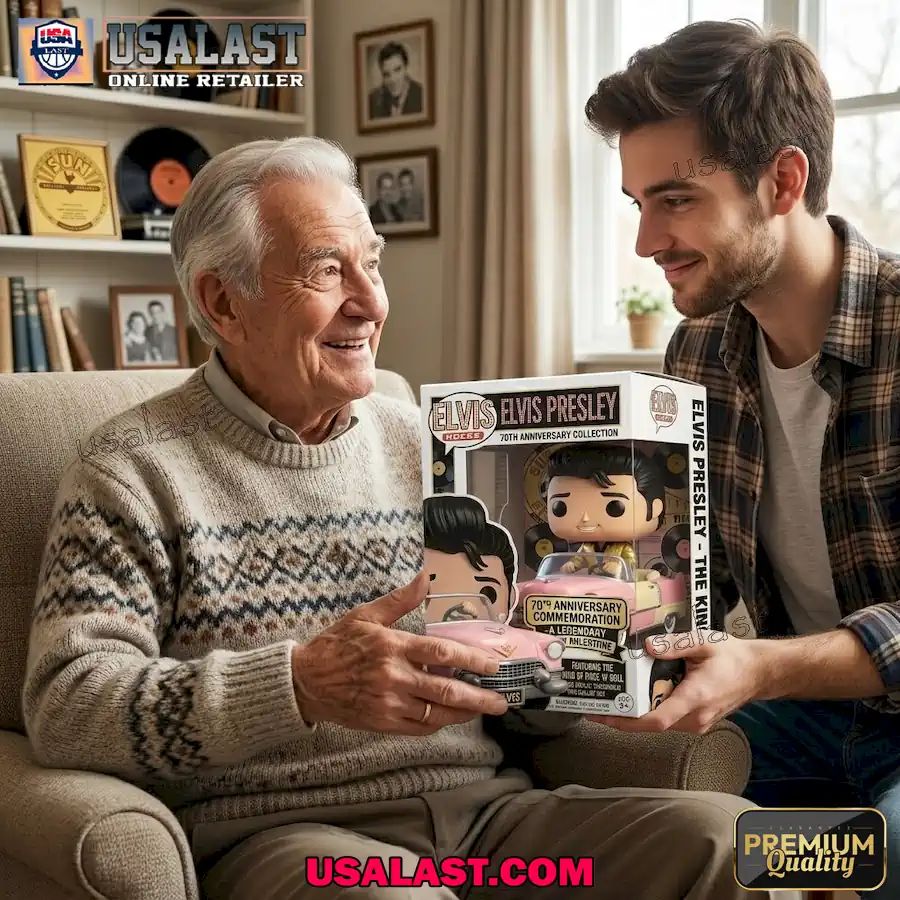 Elvis Presley 70th Anniversary Pink Cadillac Pop Figure