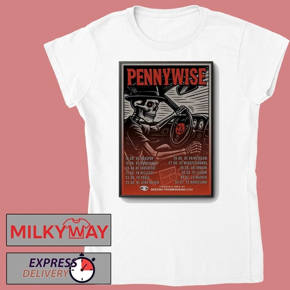 PennyWise Summer 2026 Tour UK Poster shirt