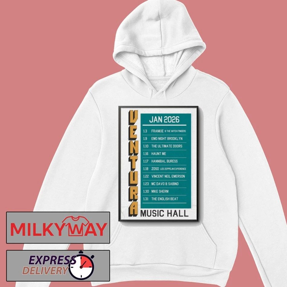 Ventura Music Hall Tour January 2026 Poster shirt