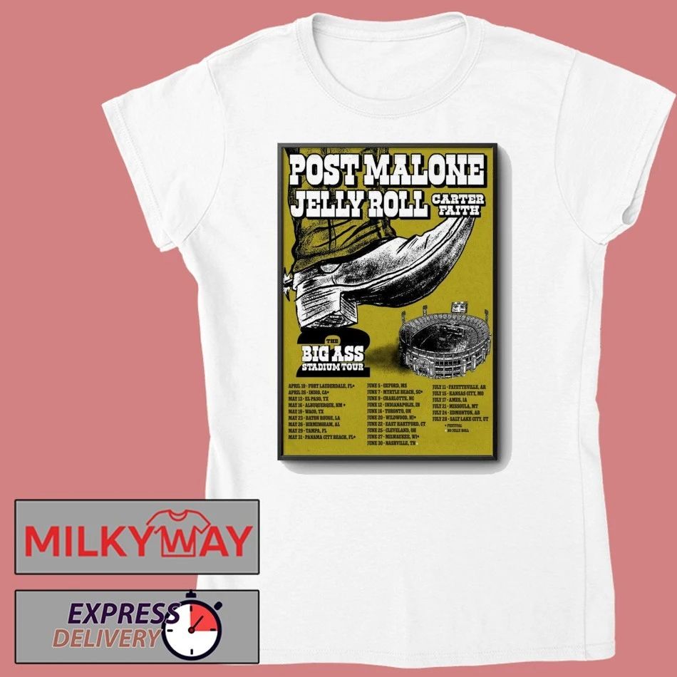 Post Malone Summer Tour 2026 Poster shirt