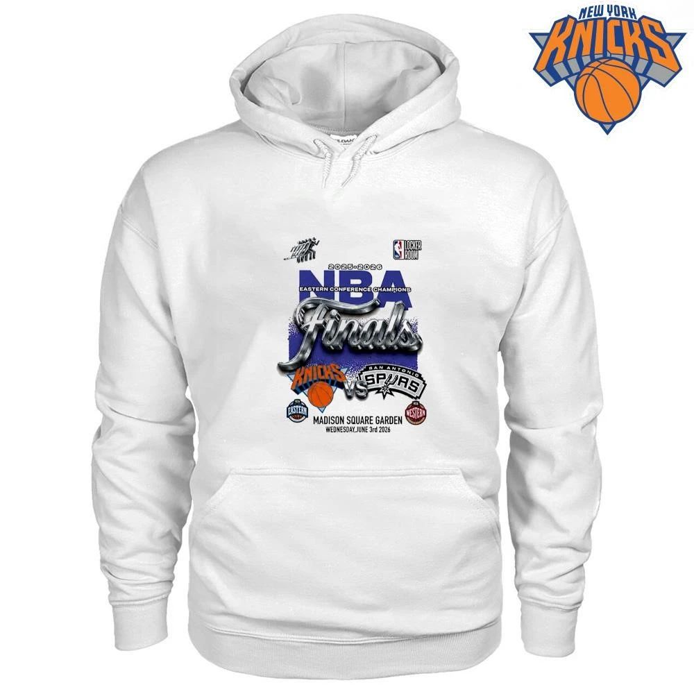 New York Knicks vs San Antonio Spurs Madison Square Garden Locker Room NBA Finals 2026 shirt