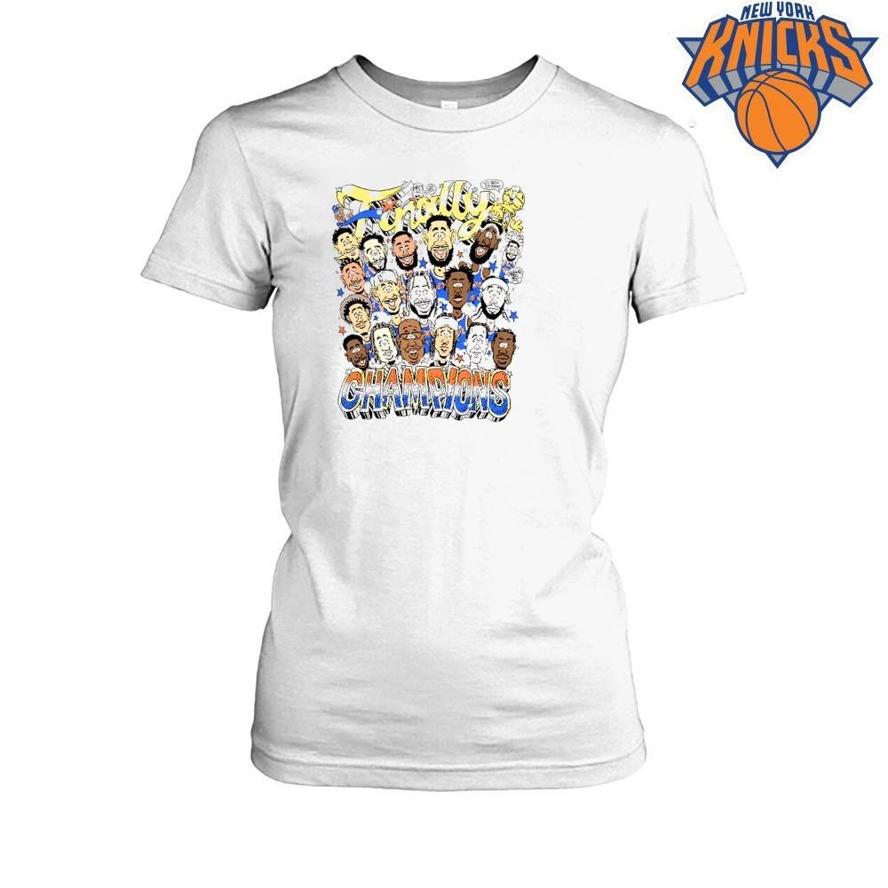 New York Knicks Champions 2026 Finally Cartoon Players Caricature Shirt