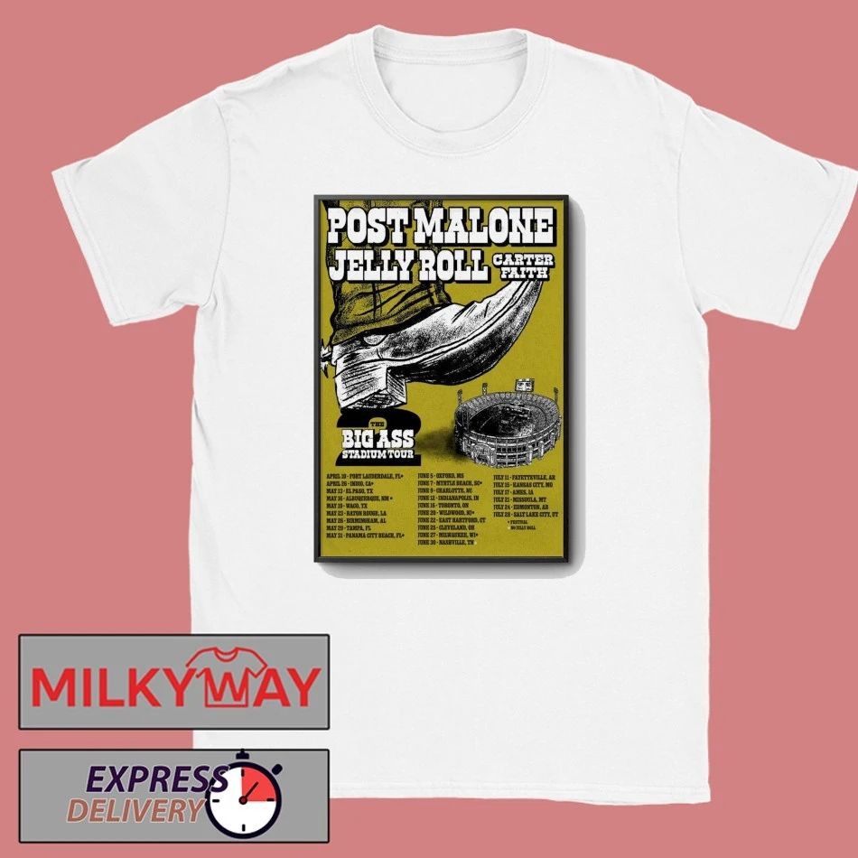 Post Malone Summer Tour 2026 Poster shirt