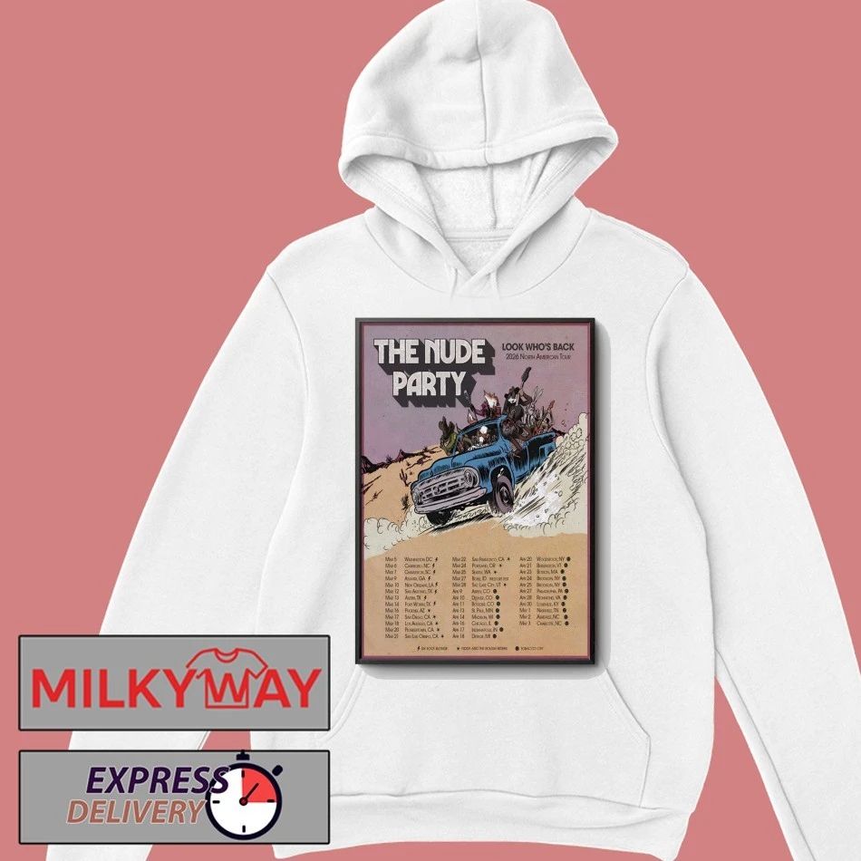 The Nude Party 2026 North American Tour Poster shirt