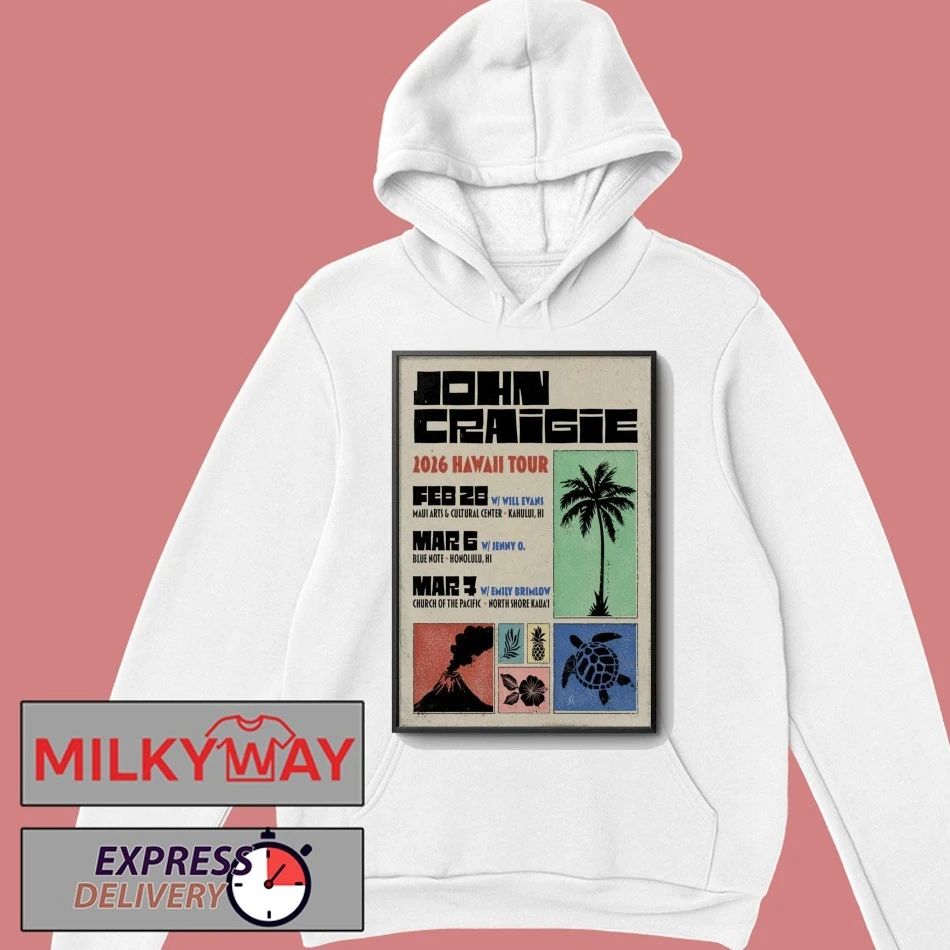 John Craigie 2026 Hawai Tour Poster shirt