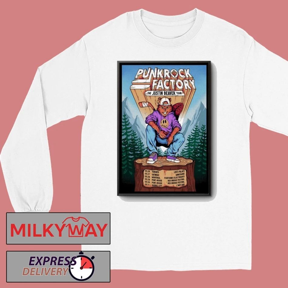 Punk Rock Factory The Justin Beaver Tour 2026 Poster shirt