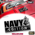 US Navy Edition Car Name Badge