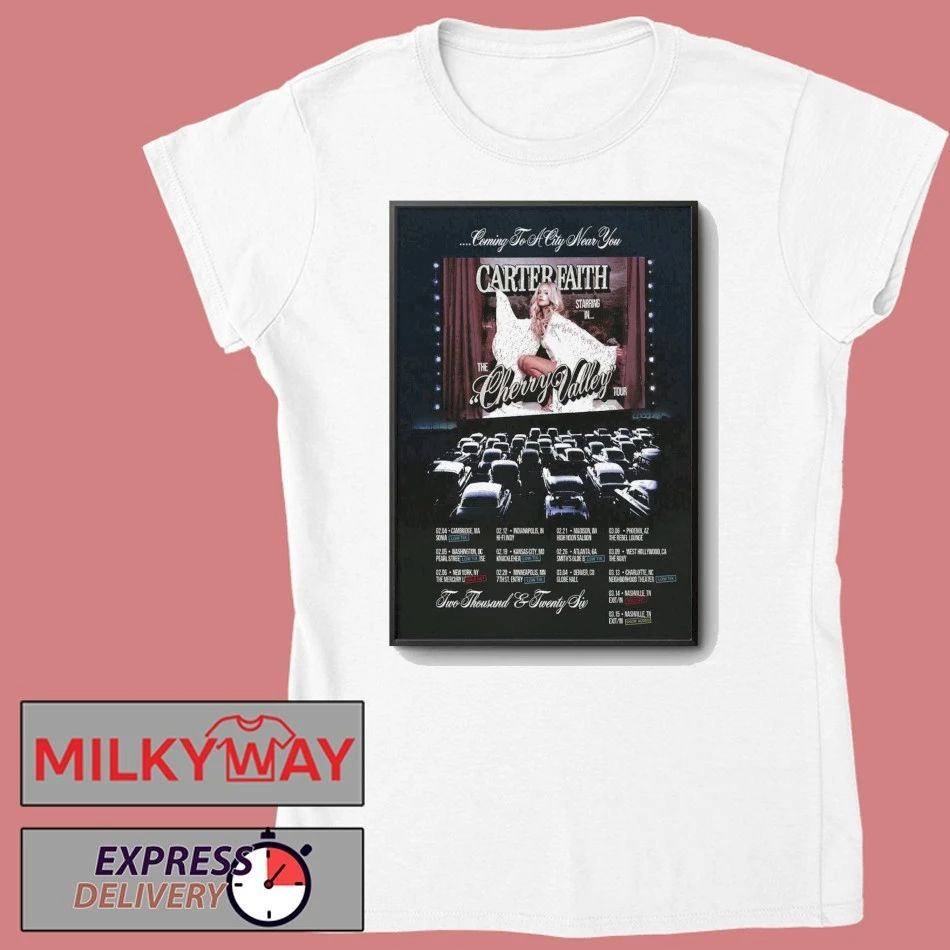 Carter Faith 2026 The Cherry Valley Shows Poster shirt