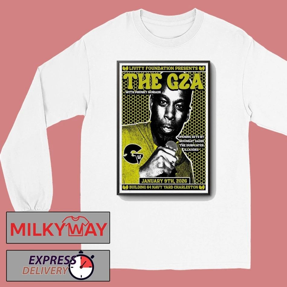 The Gza Jan 9 2026 Poster Building 64 Navy Yard Charleston shirt