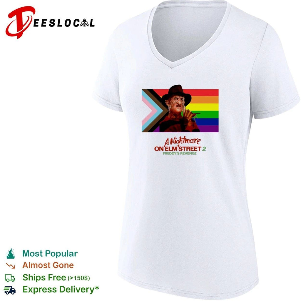 Freddy Krueger Pride Flag A Nightmare on Elm Street 2 Freddy’s Revenge T-shirt