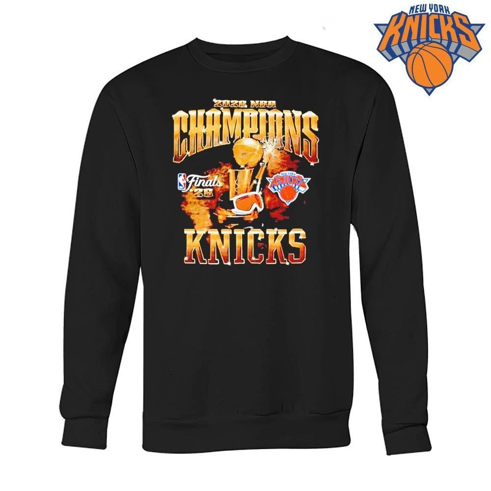 New York Knicks Basketball 2026 Nba Finals Champions Trophy Shirt