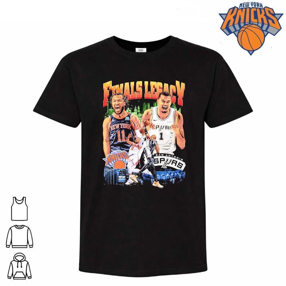 New York Knicks Jalen Brunson San Antonio Spurs Victor Wembanyama Finals Legacy Vintage NBA Finals 2026 Shirt