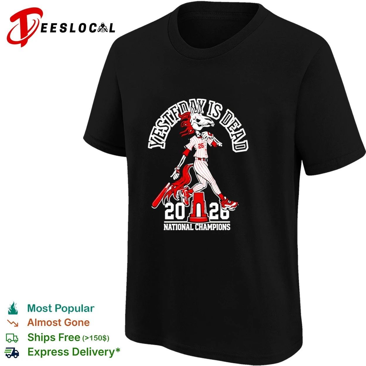 Yesterday Is Dead 2020 National Champions Baseball T-shirt