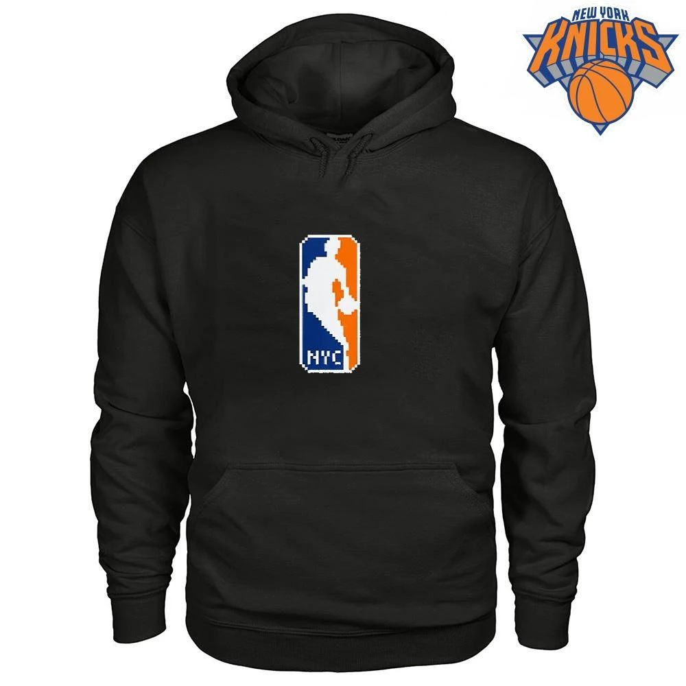 New York Knicks Pixel Art Retro NBA Logo Shirt