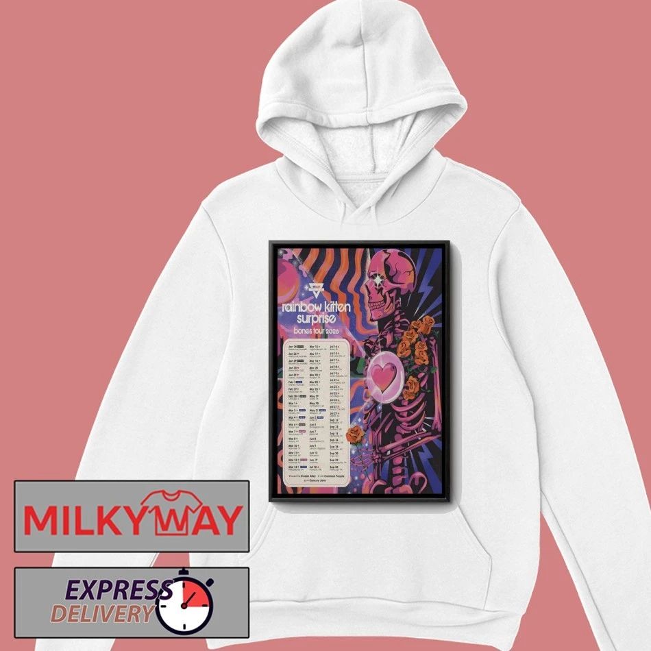 Rainbow Kitten Surprise Bones Tour 2026 Poster shirt