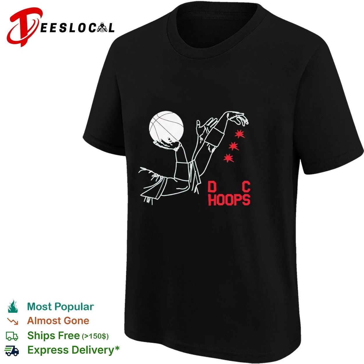 DC Hoops Fresh District Basketball Streetball T-shirt
