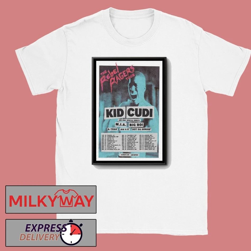 Kid Cudi The Rebel Ragers Tour 2026 in North American Poster shirt
