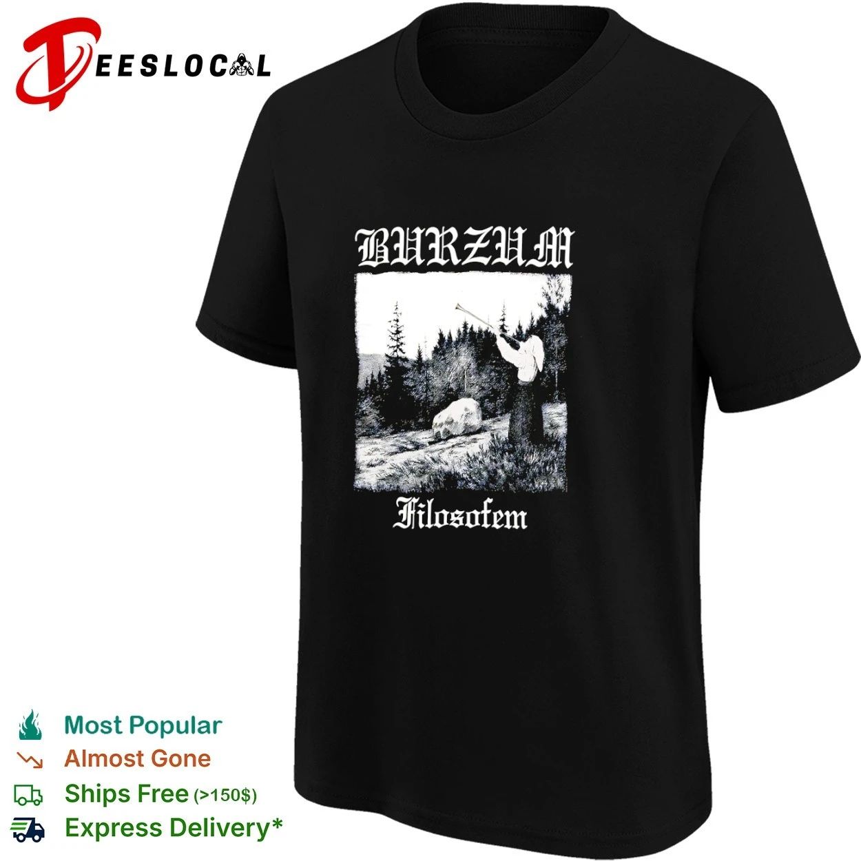 Burzum Filosofem black metal Varg Vikernes T-shirt