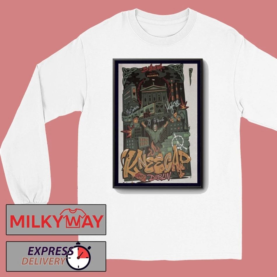 Kneecap 3 Arena Dec 16 and 17 2025 Dublin Poster Signed shirt