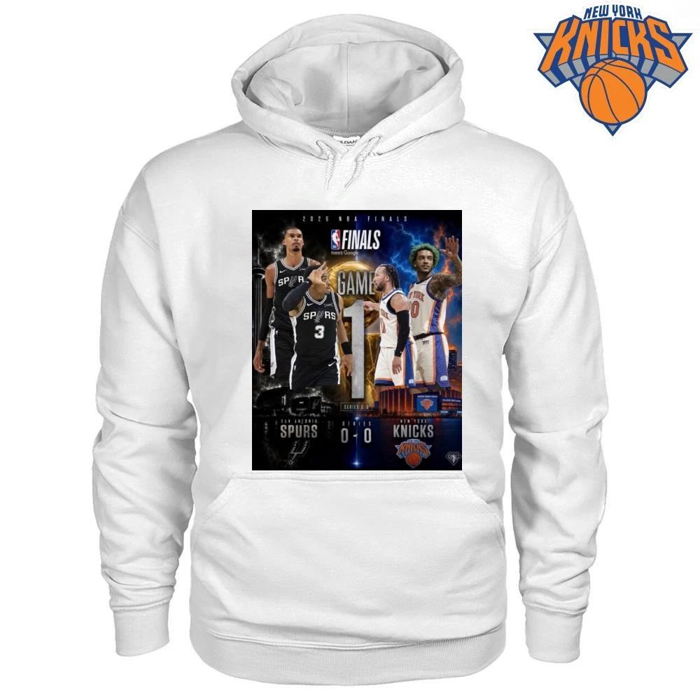 NBA Finals 2026 Game 1 San Antonio Spurs vs New York Knicks Jalen Brunson Victor Wembanyama Graphic Shirt