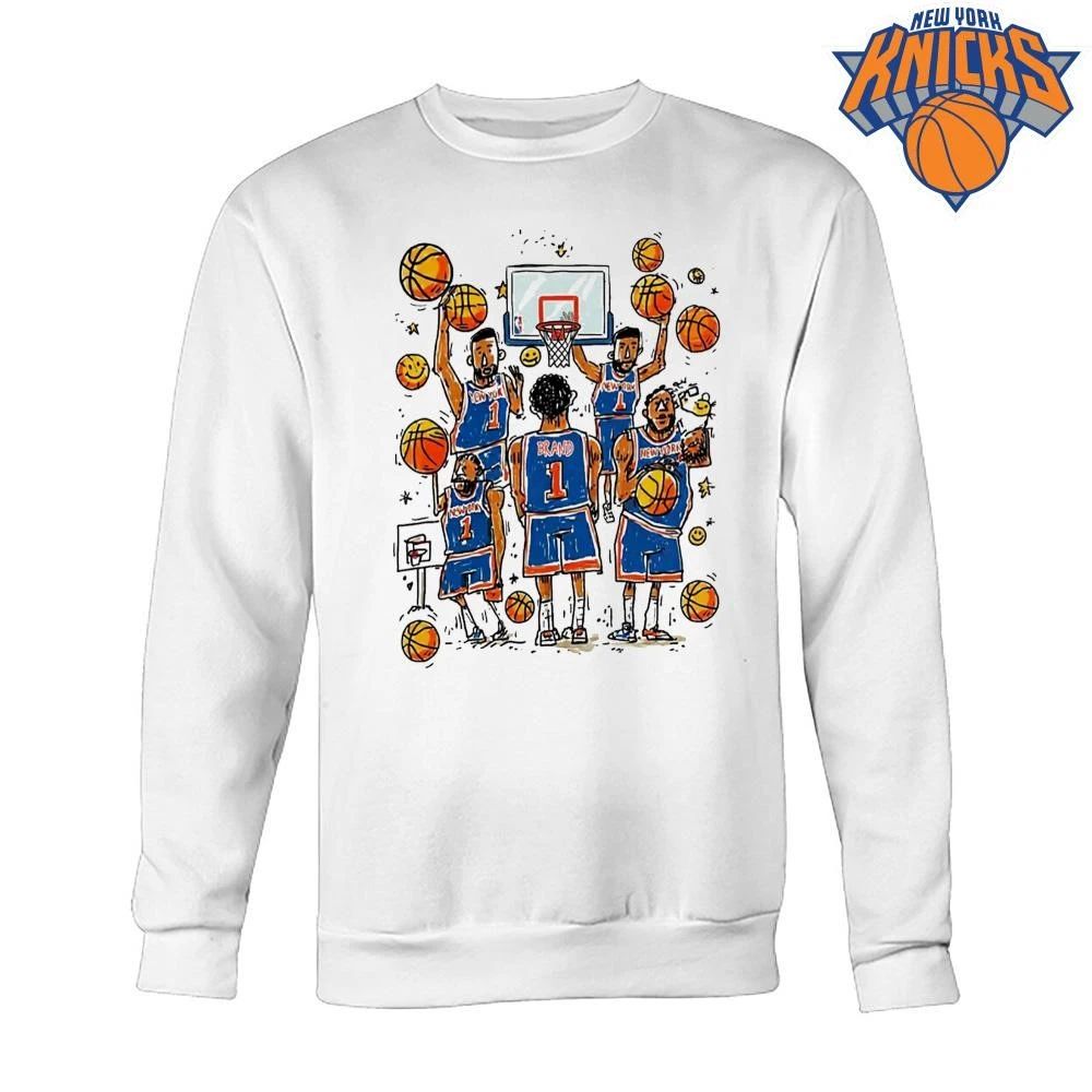 New York Knicks Basketball Players Doodle Graphic Art NBA Finals 2026 Shirt