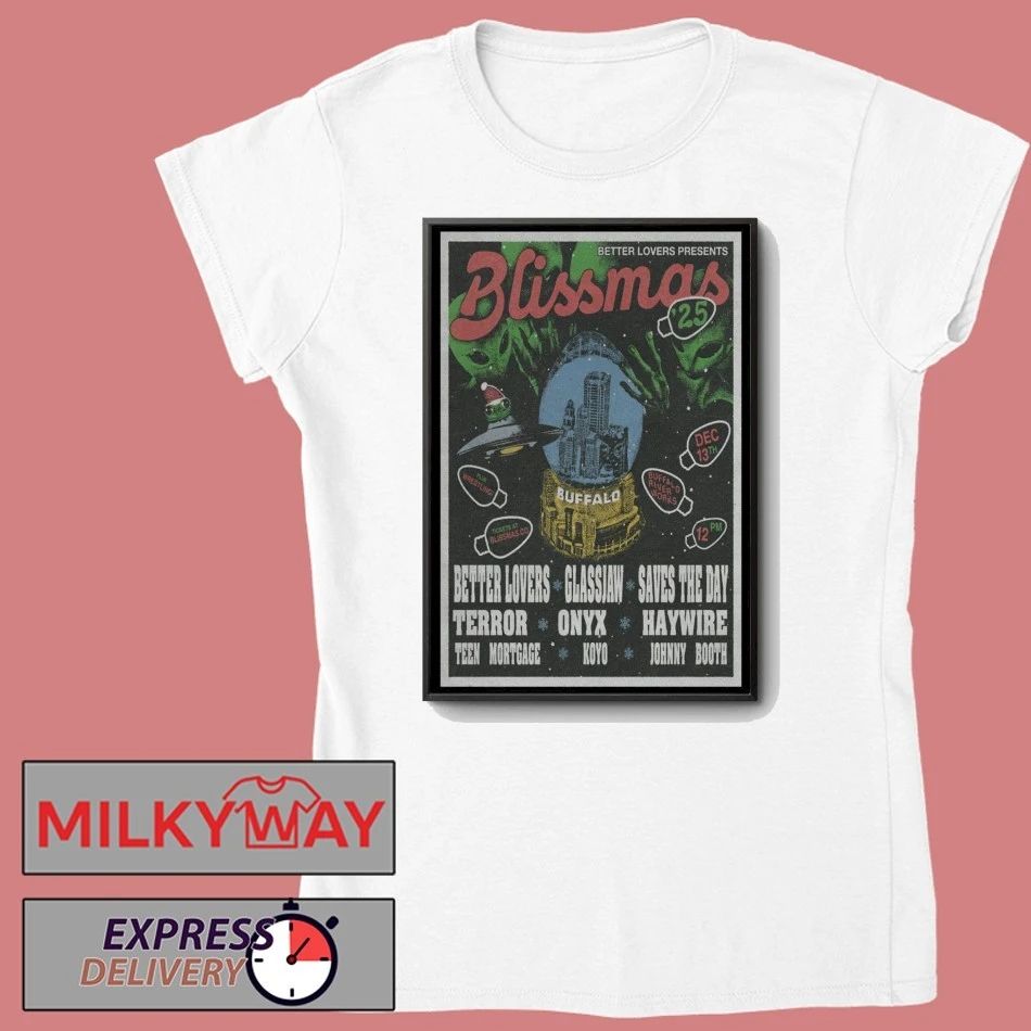 BLISSMAS Dec 13 2025 Poster Buffalo River Works shirt