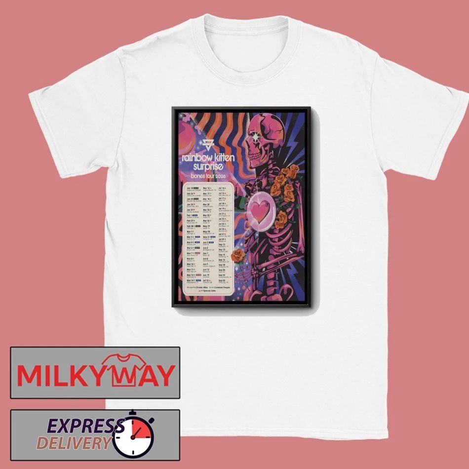 Rainbow Kitten Surprise Poster Bones Tour 26 shirt